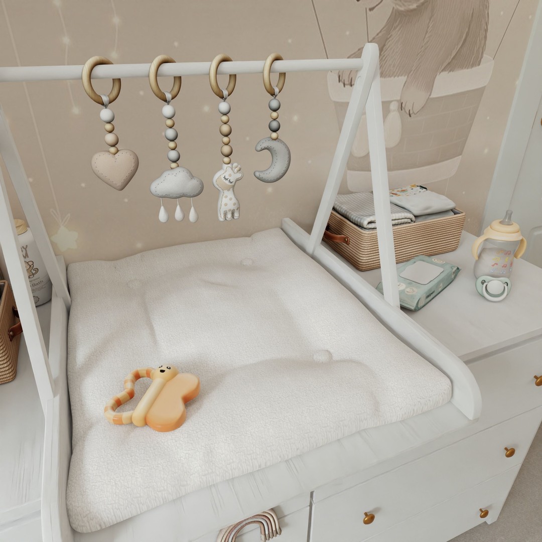 Baby Room 3D Model – Realistic Blender Scene for Nursery Decor - View 6