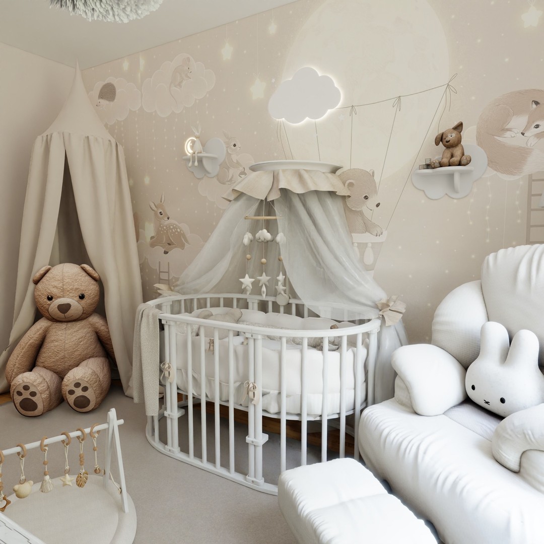 Baby Room 3D Model – Realistic Blender Scene for Nursery Decor - View 7