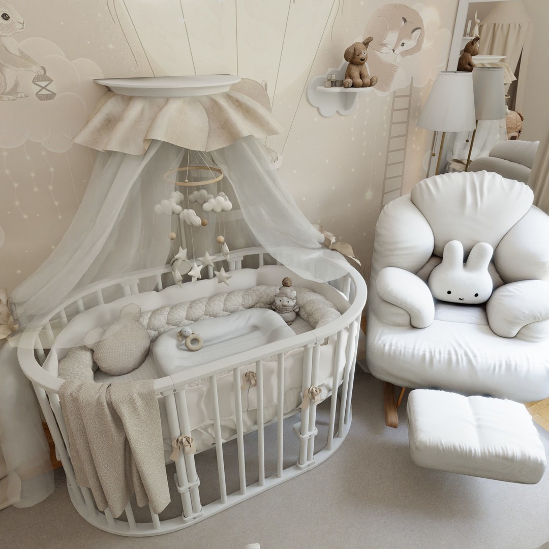 Baby Room 3D Model – Realistic Blender Scene for Nursery Decor - View 8