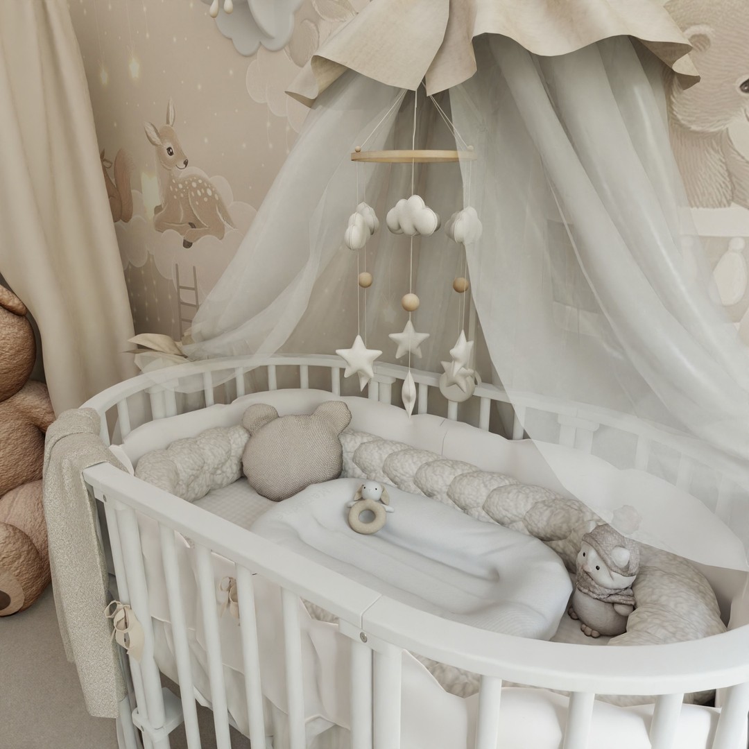 Baby Room 3D Model – Realistic Blender Scene for Nursery Decor - View 9