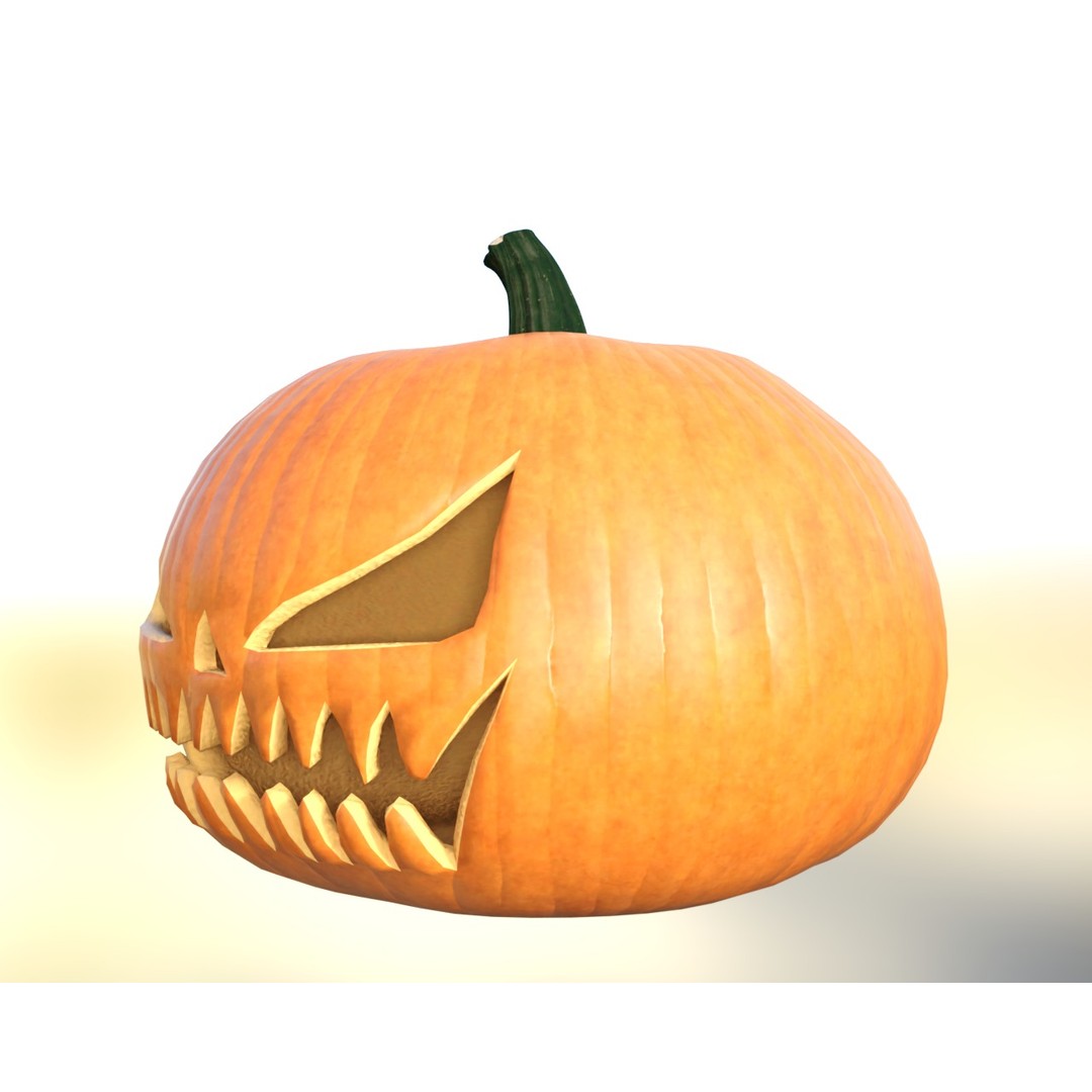 Halloween Pumpkin Pack 3D Model – Low Poly Game Asset, FBX - View 15