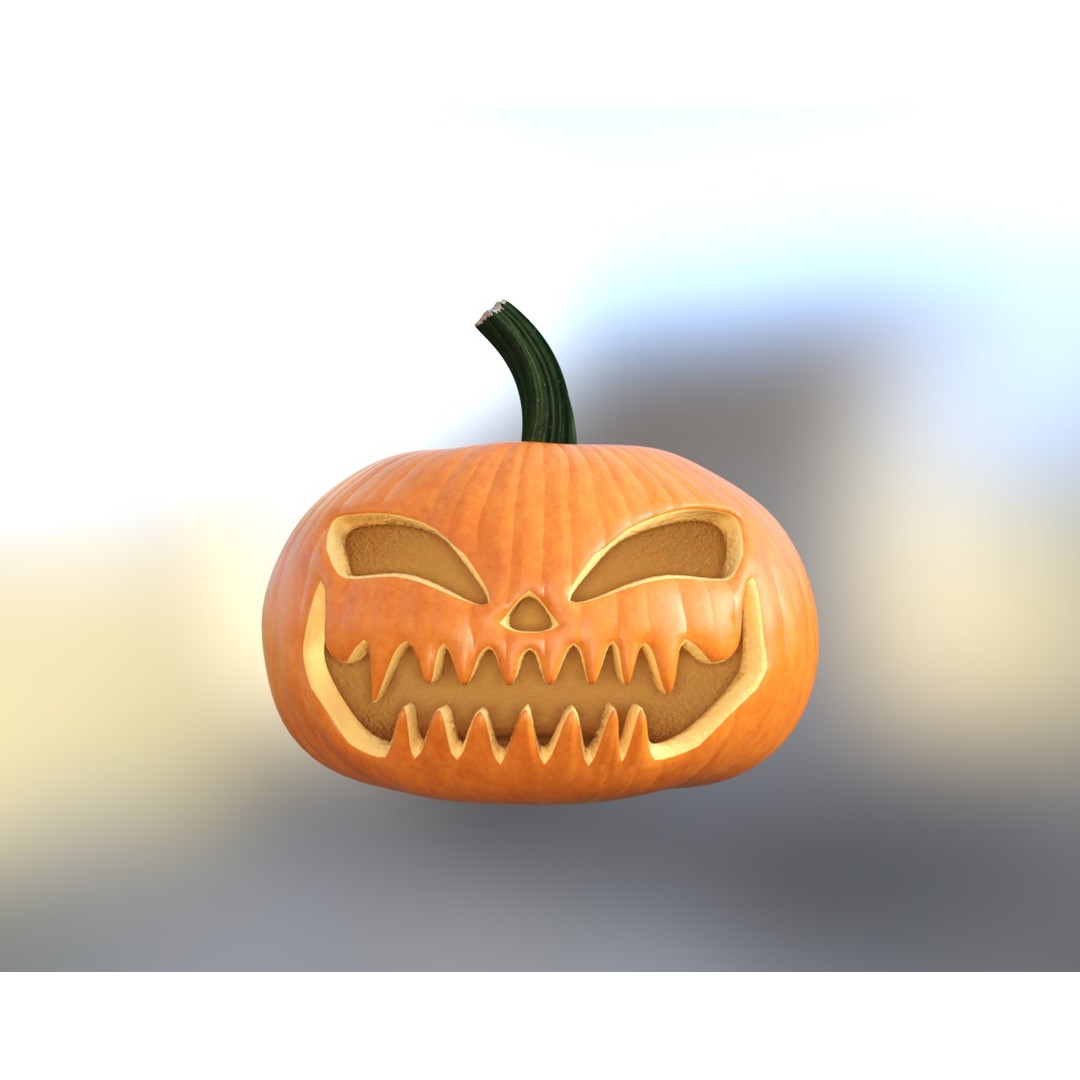 Halloween Pumpkin Pack 3D Model – Low Poly Game Asset, FBX - View 16