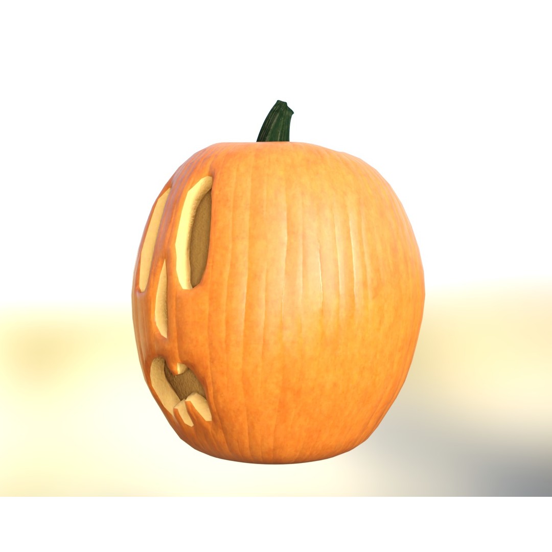 Halloween Pumpkin Pack 3D Model – Low Poly Game Asset, FBX - View 8