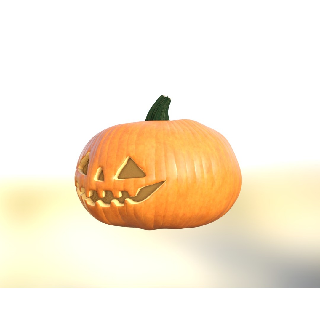 Halloween Pumpkin Pack 3D Model – Low Poly Game Asset, FBX - View 9