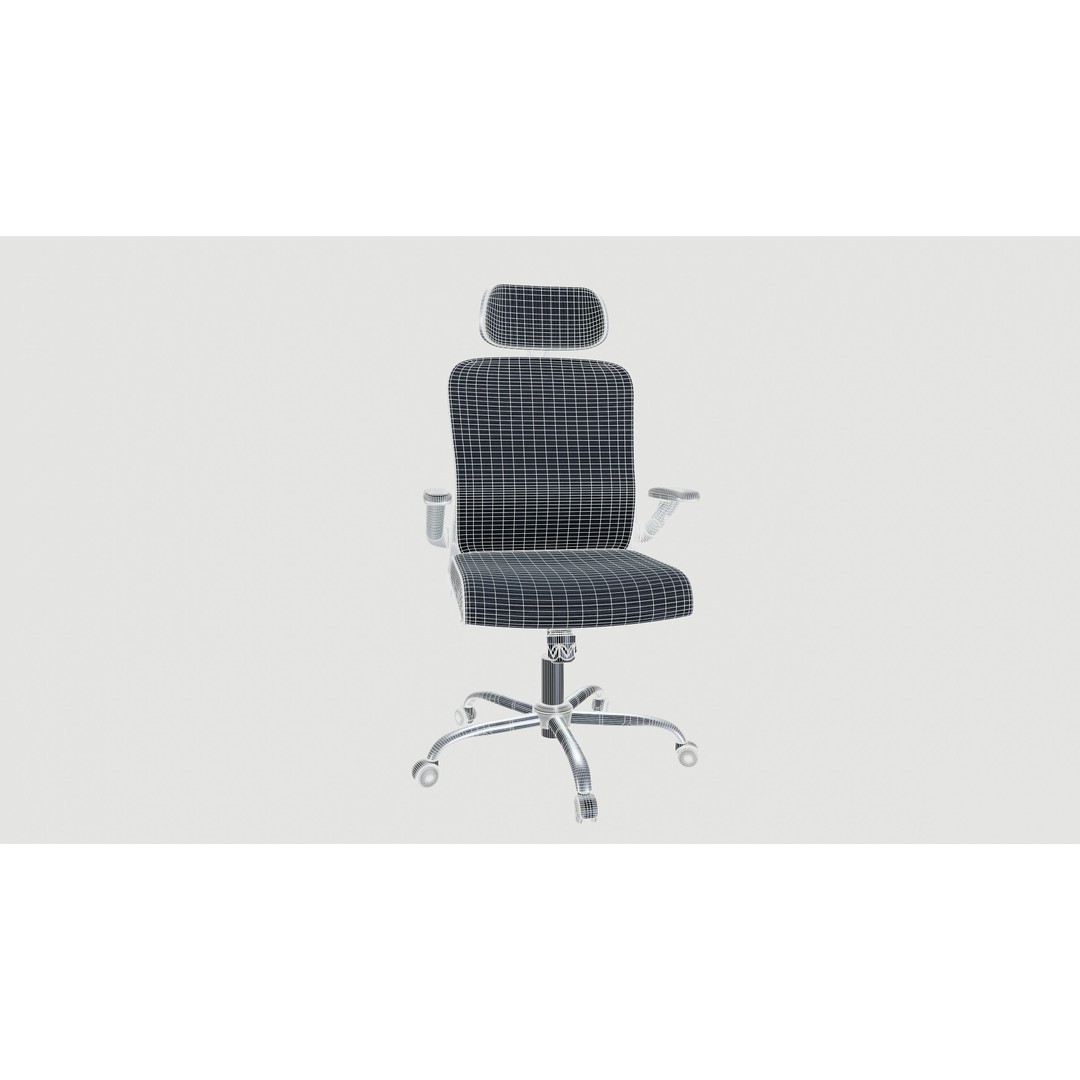 Office Chair 3D Model – Ergonomic Design with PBR Textures, FBX - View 13