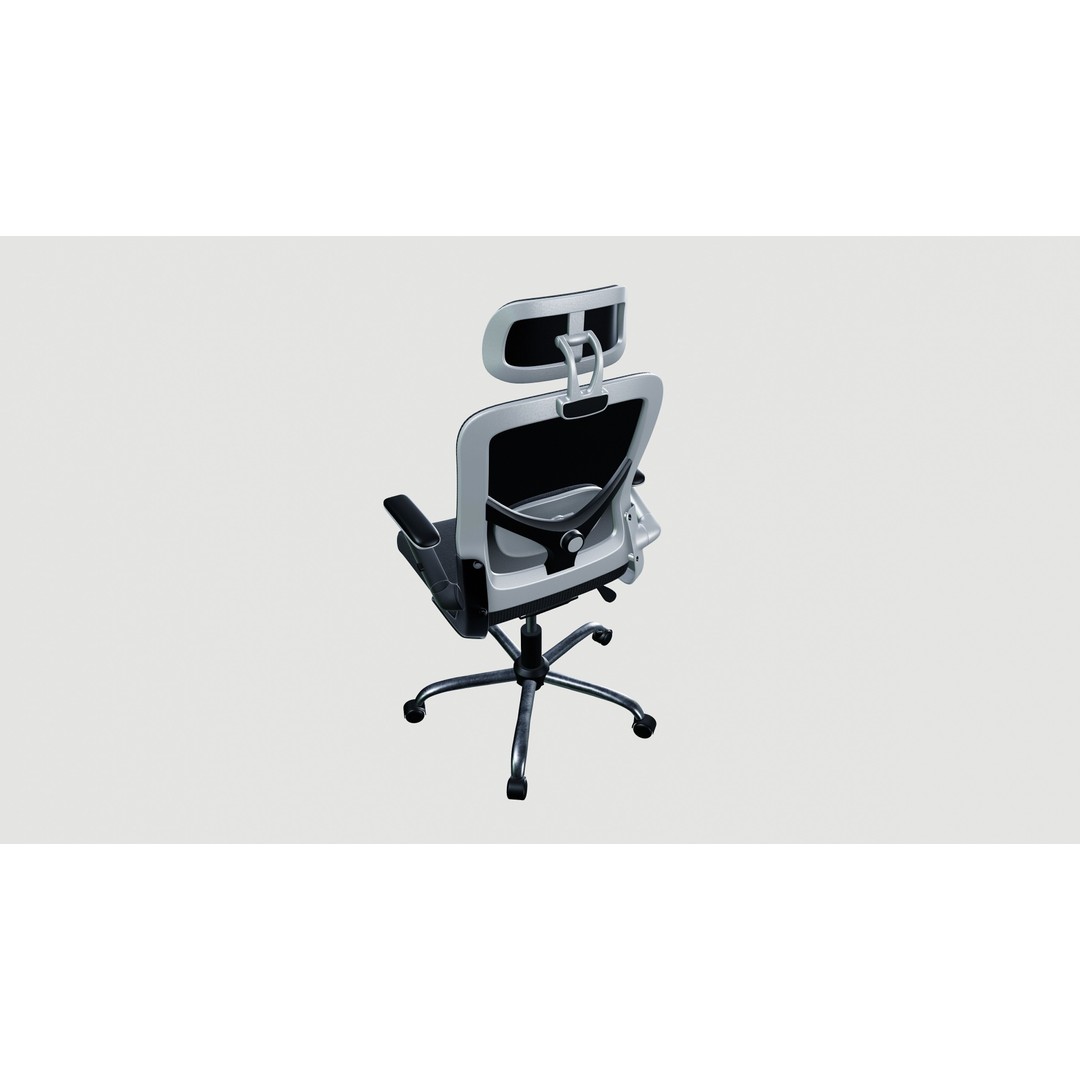 Office Chair 3D Model – Ergonomic Design with PBR Textures, FBX - View 4
