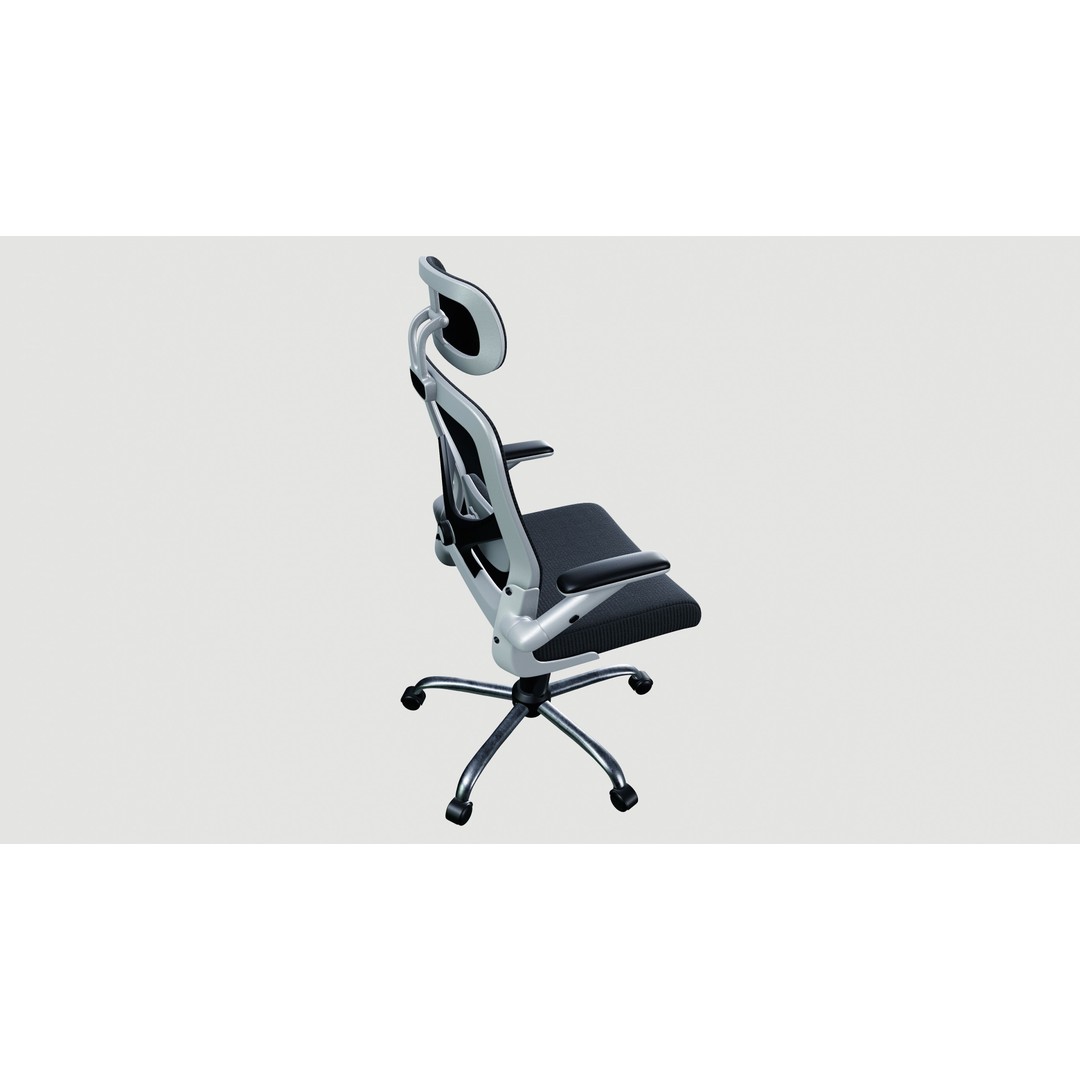 Office Chair 3D Model – Ergonomic Design with PBR Textures, FBX - View 5