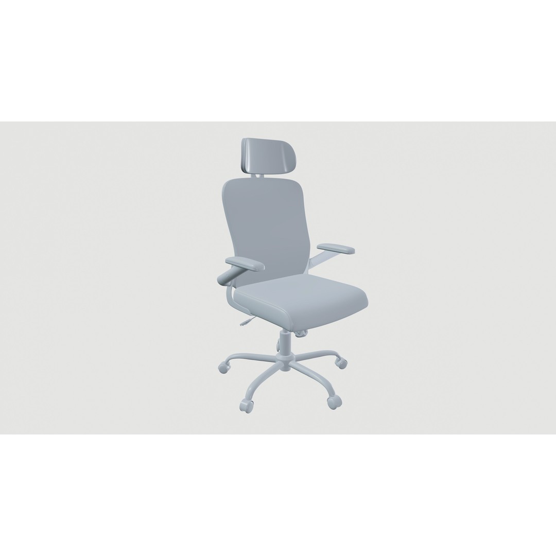 Office Chair 3D Model – Ergonomic Design with PBR Textures, FBX - View 7