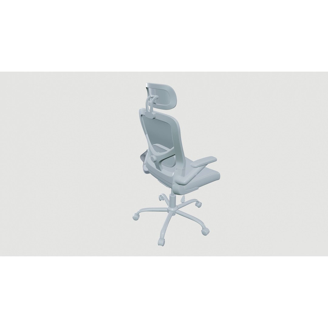 Office Chair 3D Model – Ergonomic Design with PBR Textures, FBX - View 9