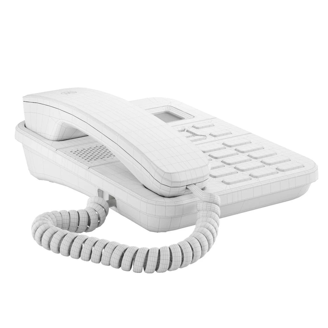 Motorola Corded Telephone 3D Model – Realistic PBR Asset, FBX, OBJ