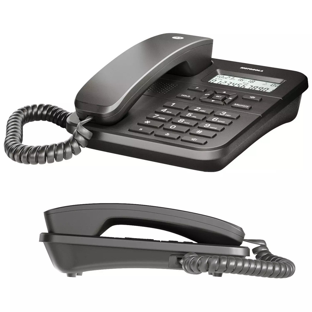 Motorola Corded Telephone 3D Model – Realistic PBR Asset, FBX, OBJ - View 5