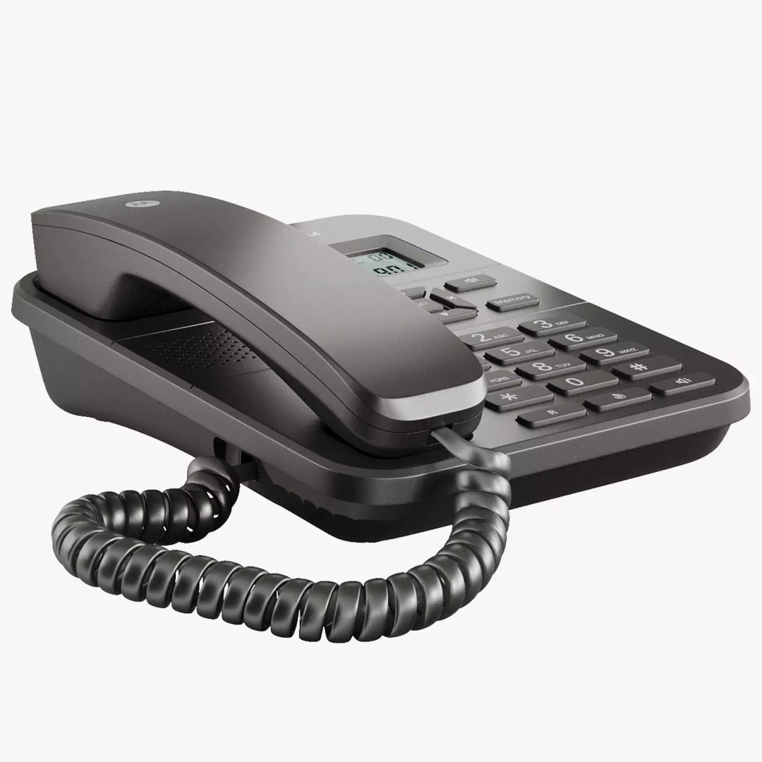 Motorola Corded Telephone 3D Model – Realistic PBR Asset, FBX, OBJ - View 8