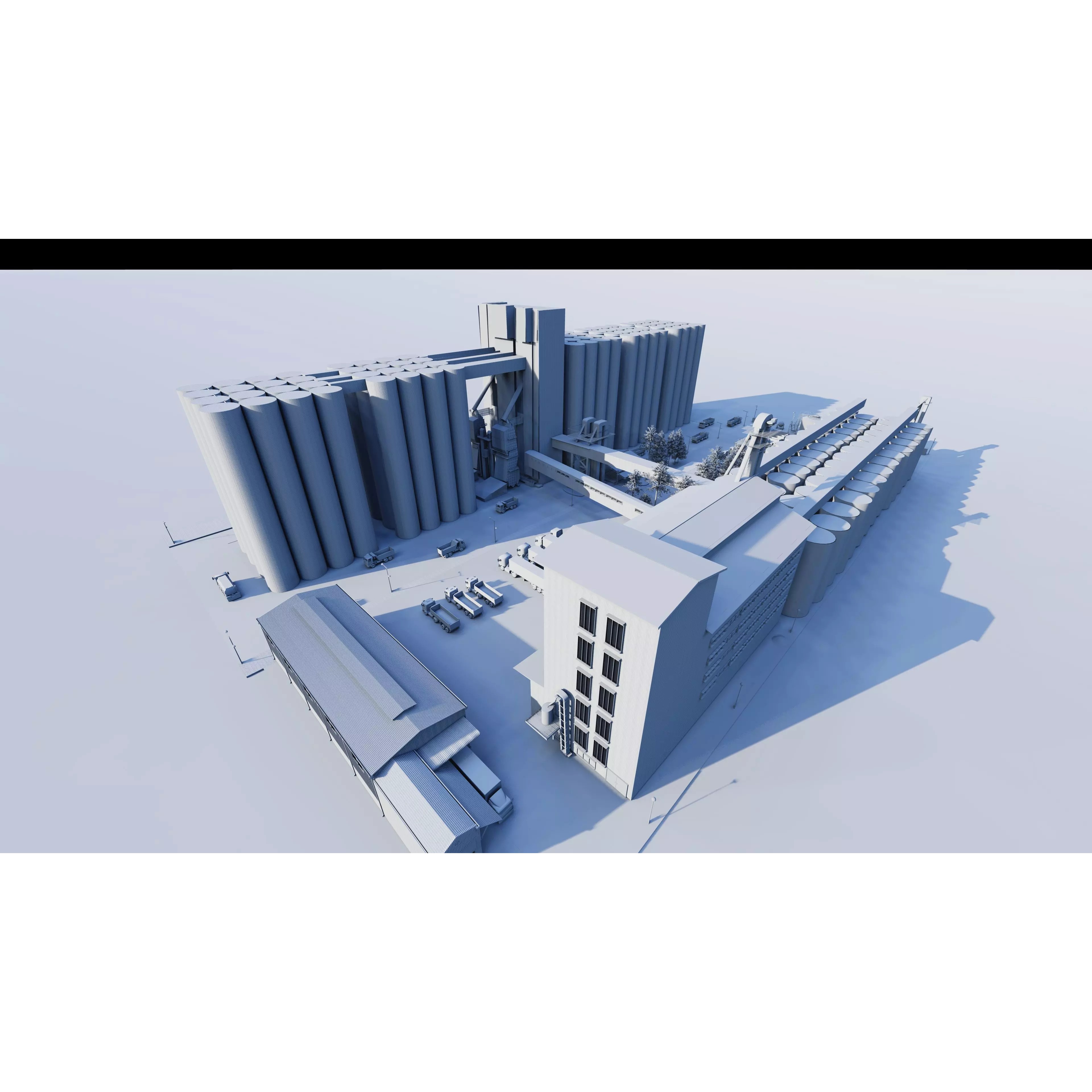 Industrial Factory Silo - Low-Poly Game-Ready 3D Model - View 14