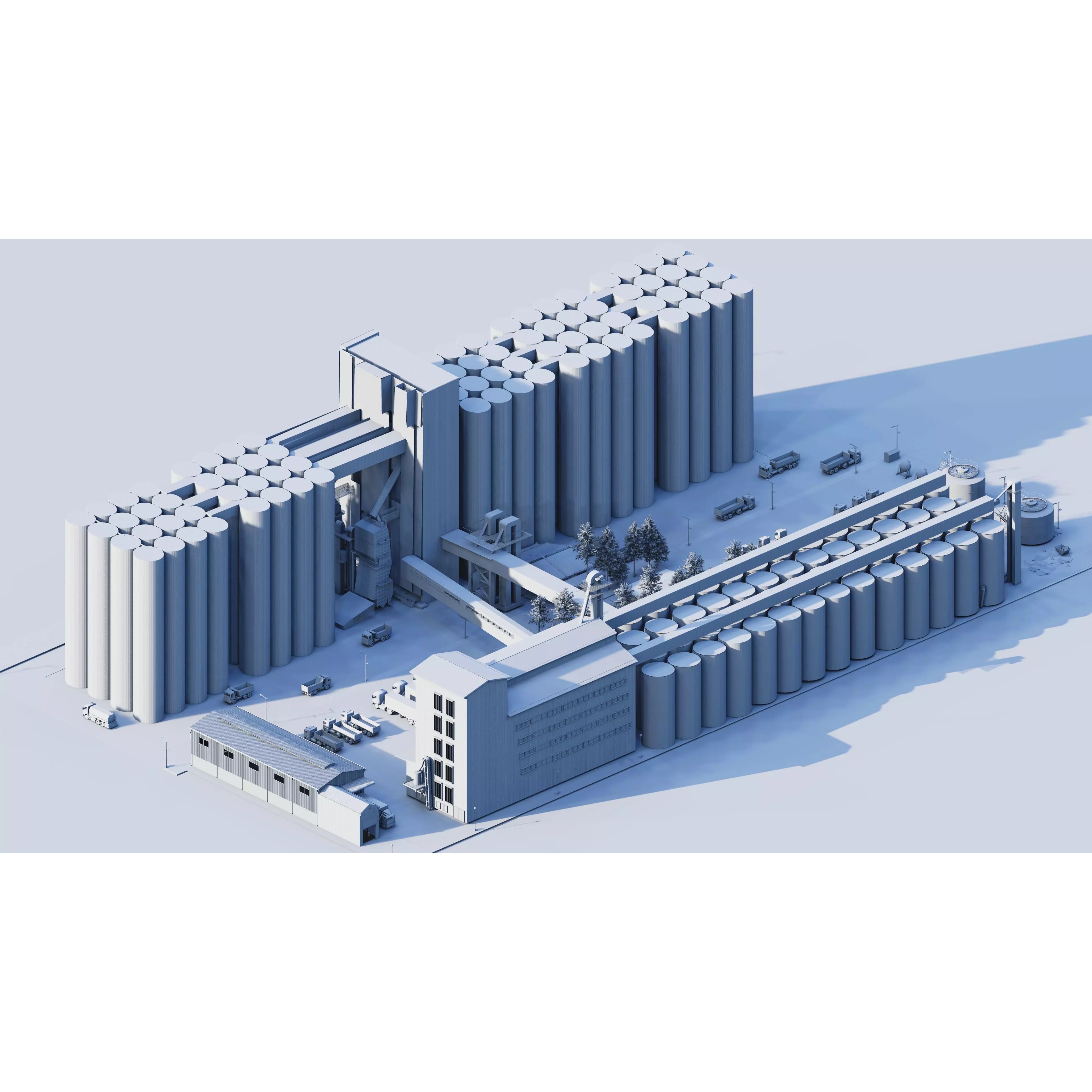 Industrial Factory Silo - Low-Poly Game-Ready 3D Model - View 18