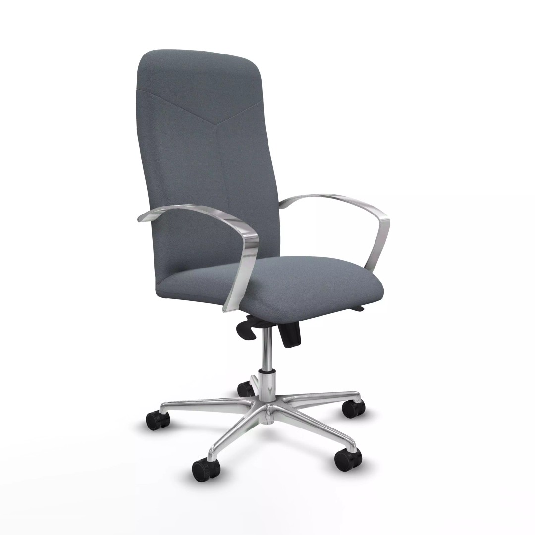 Modern Office Chair 3D Model – Low Poly Ergonomic Design, FBX & OBJ - View 2