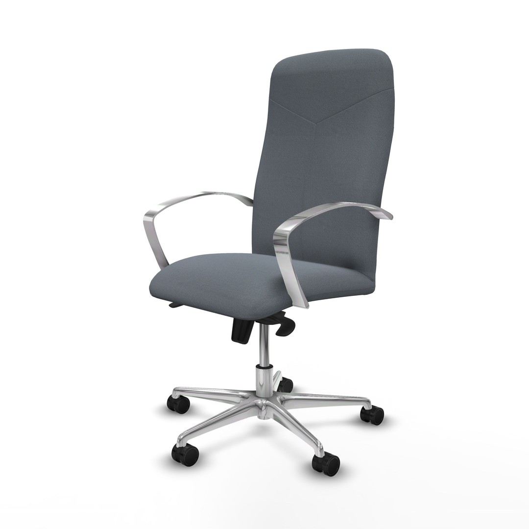 Modern Office Chair 3D Model – Low Poly Ergonomic Design, FBX & OBJ - View 4