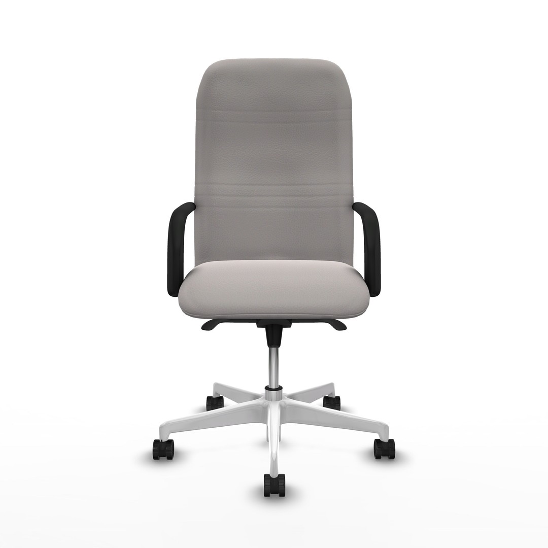 Modern Office Chair 3D Model – Low Poly Ergonomic Design, FBX & OBJ - View 3