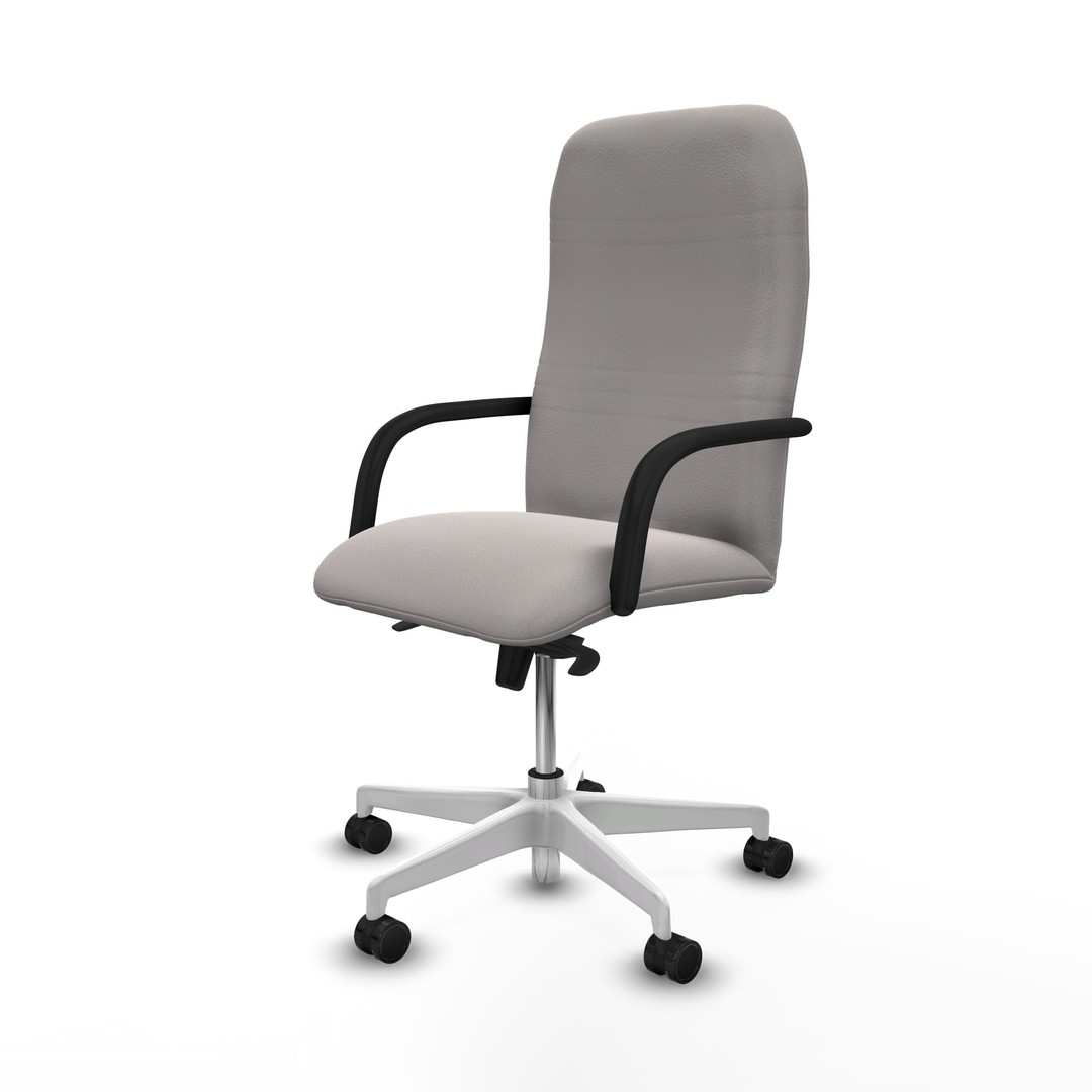 Modern Office Chair 3D Model – Low Poly Ergonomic Design, FBX & OBJ - View 4