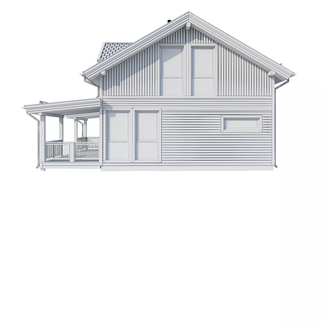 Alpine House 3D Model – Realistic Mansion with PBR Textures, FBX - View 15