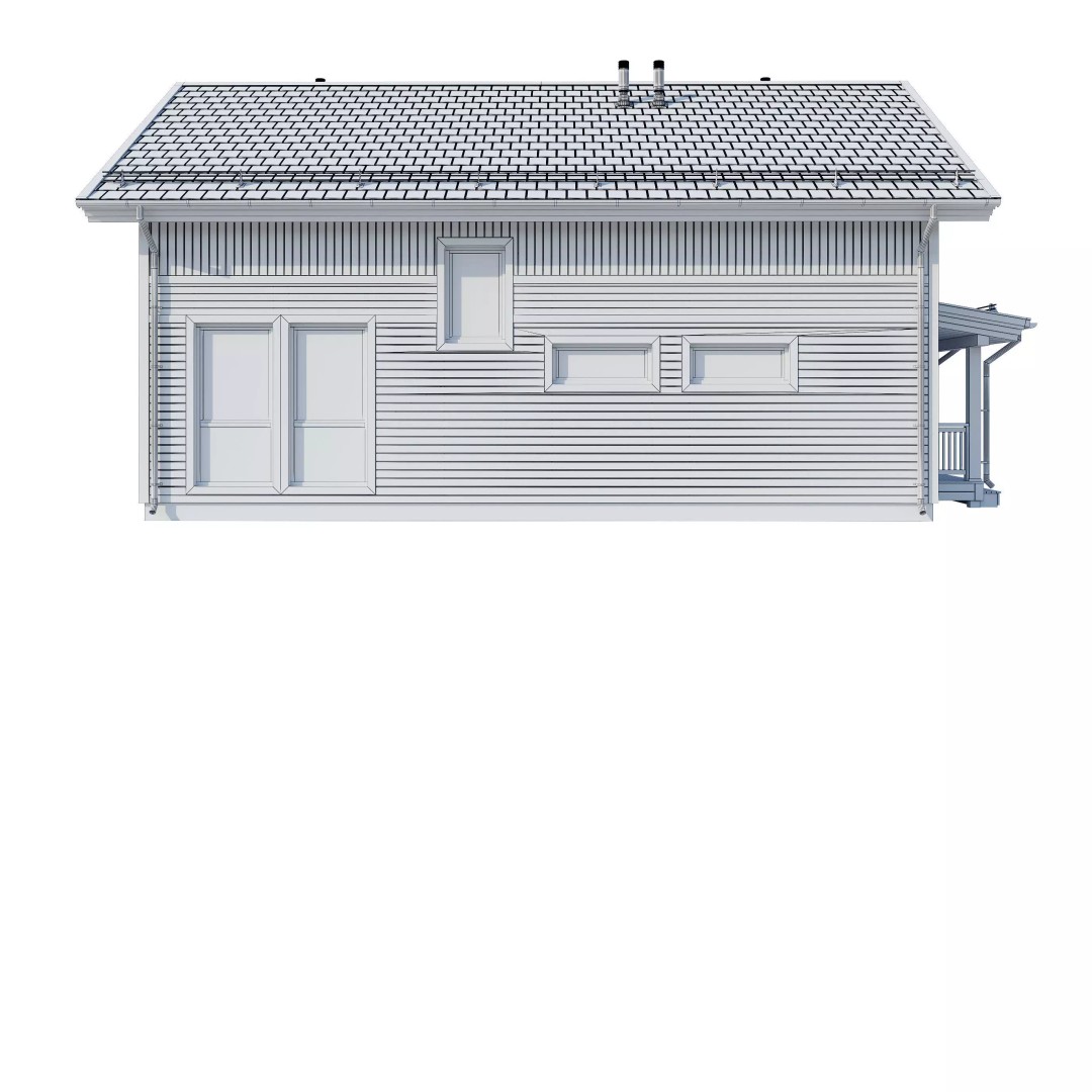 Alpine House 3D Model – Realistic Mansion with PBR Textures, FBX - View 16