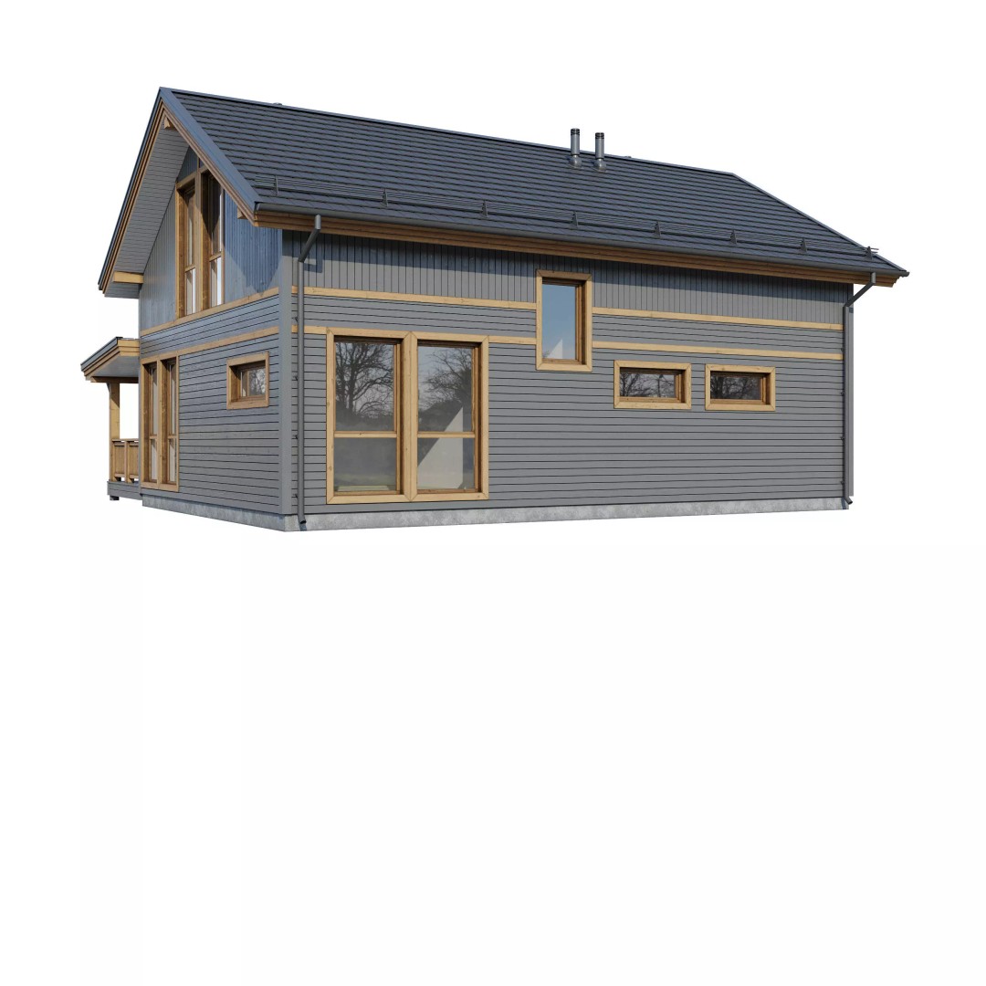 Alpine House 3D Model – Realistic Mansion with PBR Textures, FBX - View 21