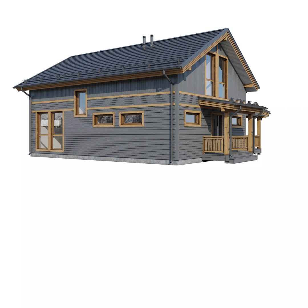 Alpine House 3D Model – Realistic Mansion with PBR Textures, FBX - View 22