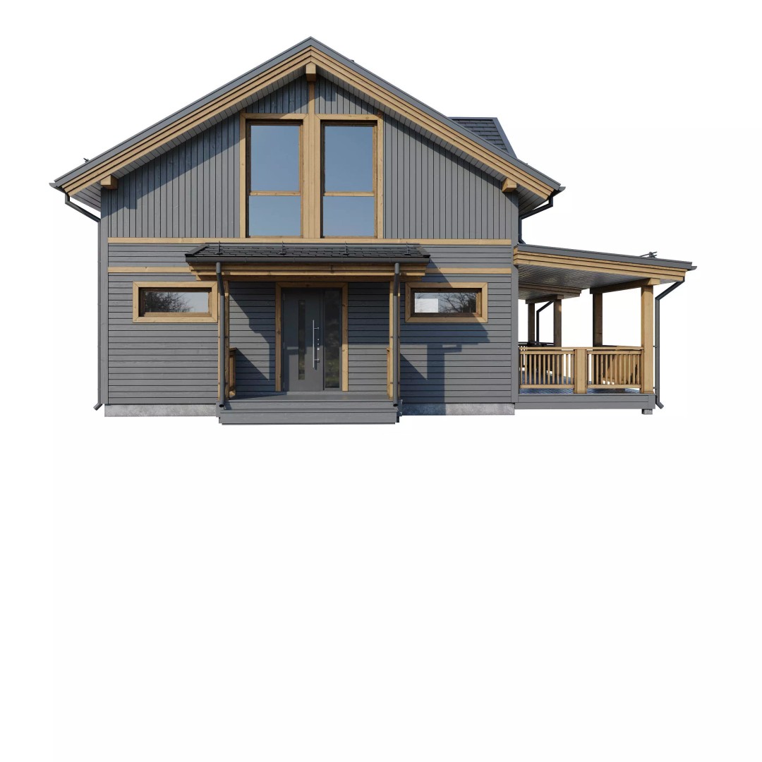 Alpine House 3D Model – Realistic Mansion with PBR Textures, FBX - View 23