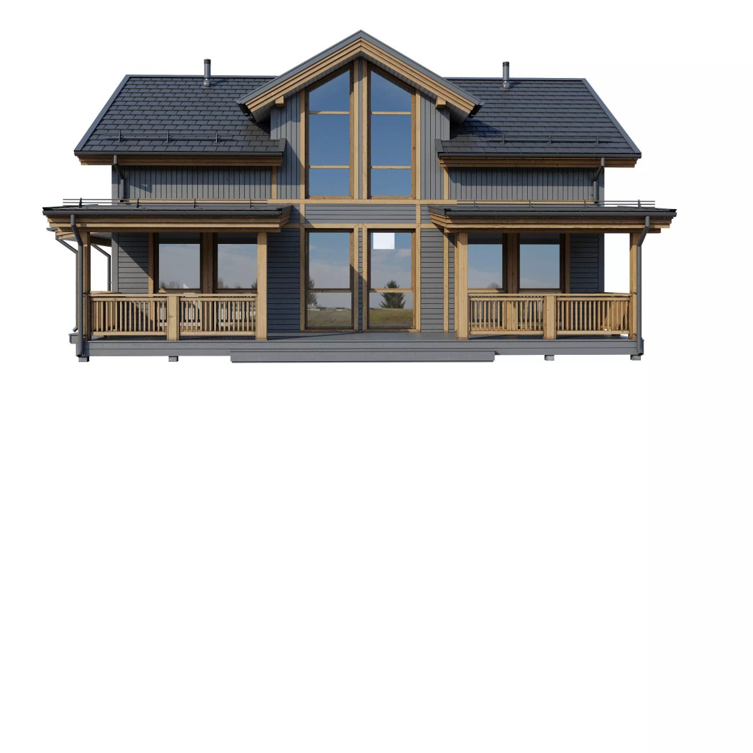 Alpine House 3D Model – Realistic Mansion with PBR Textures, FBX - View 24