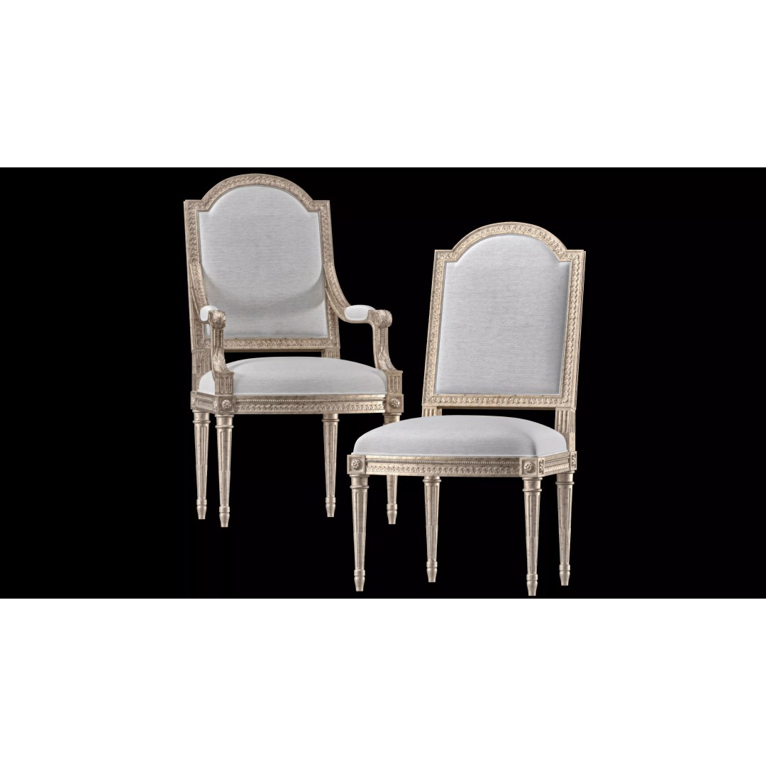 Ebanista Colette Chairs 3D Model – Classic Furniture Set, FBX - View 2