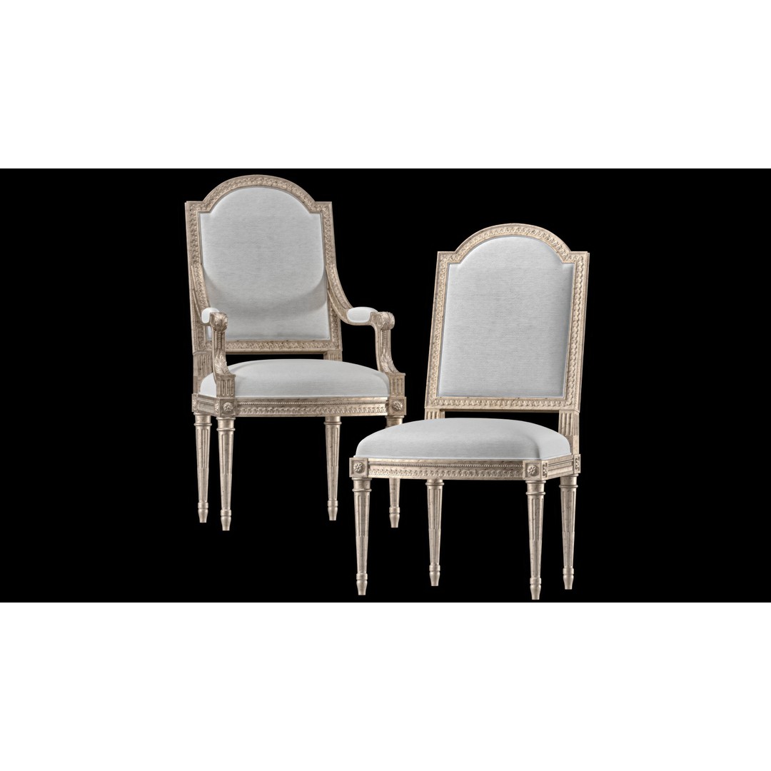 Ebanista Colette Chairs 3D Model – Classic Furniture Set, FBX - View 9