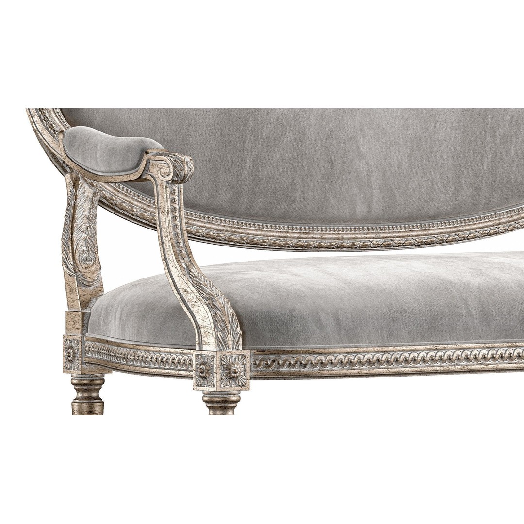 Chairish Louis Sofa 3D Model – Classical Rococo Furniture, FBX