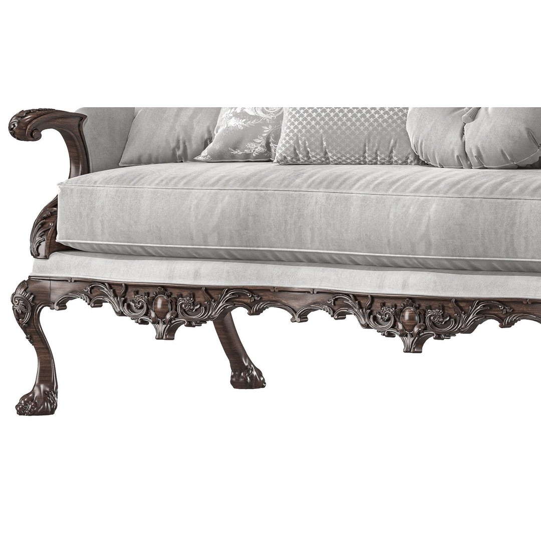 Benjamin Randolph French Sofa 3D Model – Classic Rococo Design, FBX
