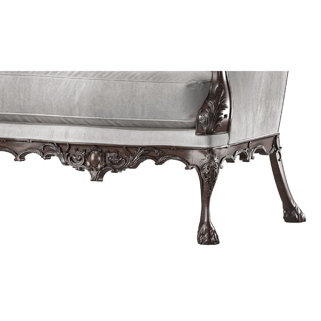 Benjamin Randolph French Sofa 3D Model – Classic Rococo Design, FBX - View 7