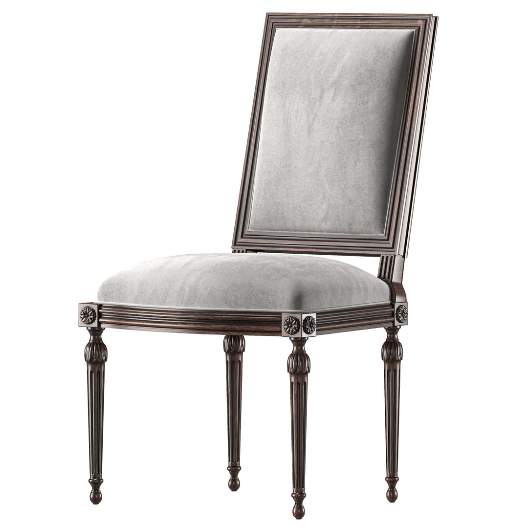 Ebanista Baladin Table and Chair 3D Model – Classical Furniture Asset, FBX - View 4