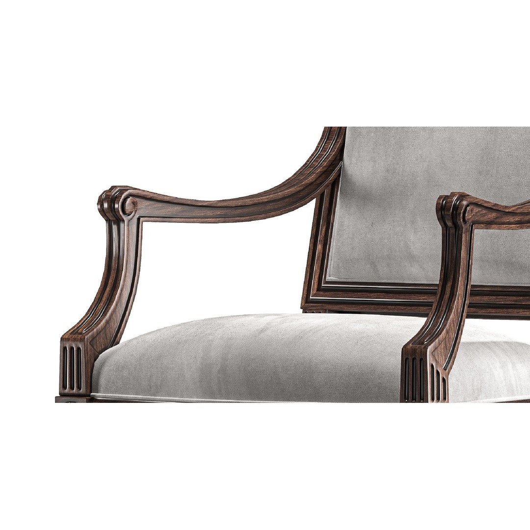 Ebanista Baladin Table and Chair 3D Model – Classical Furniture Asset, FBX - View 9