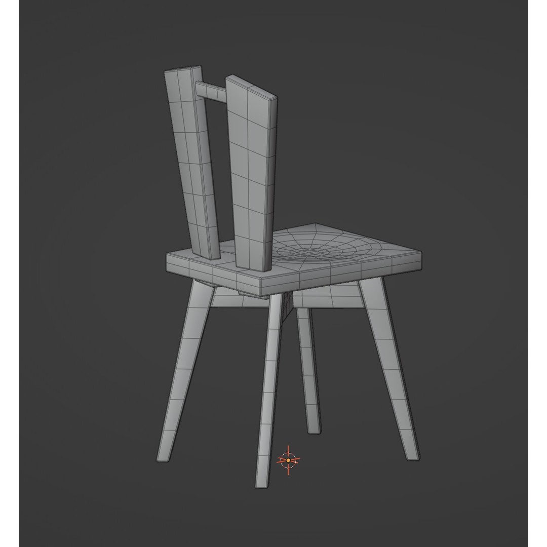 Dining Chair 3D Model – Mid-Century Modern Design, PBR Textures