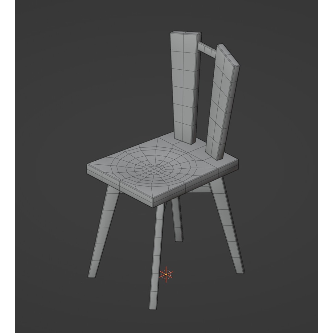 Dining Chair 3D Model – Mid-Century Modern Design, PBR Textures - View 8