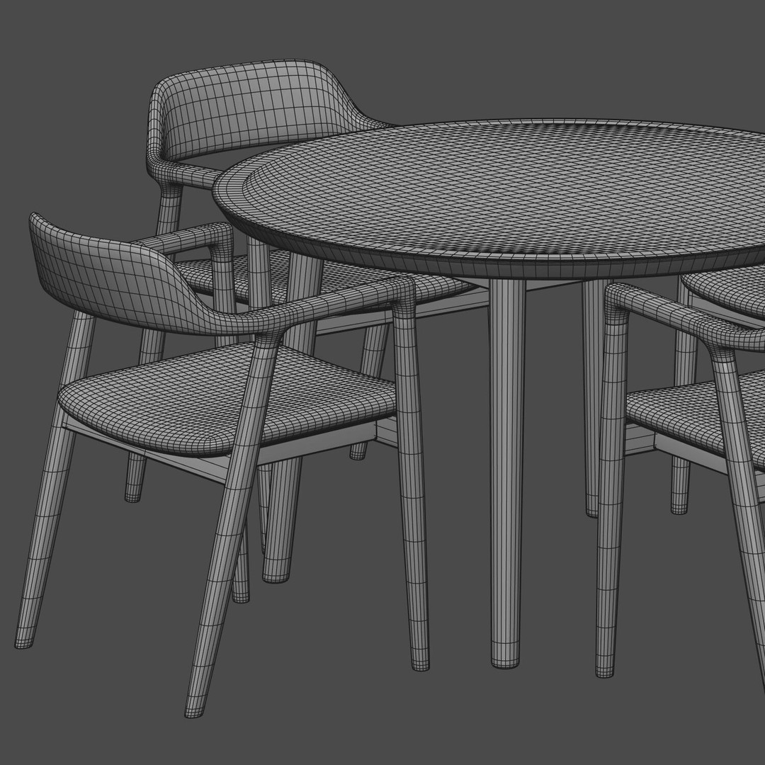 Maruni Hiroshima Table 3D Model – Modern Furniture, FBX, OBJ
