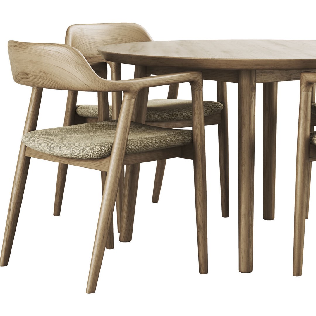Maruni Hiroshima Table 3D Model – Modern Furniture, FBX, OBJ - View 7