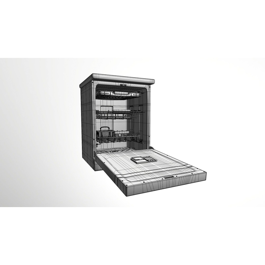 Kitchen Appliances 3D Model – High-Detail PBR Asset for Interior Design - View 11