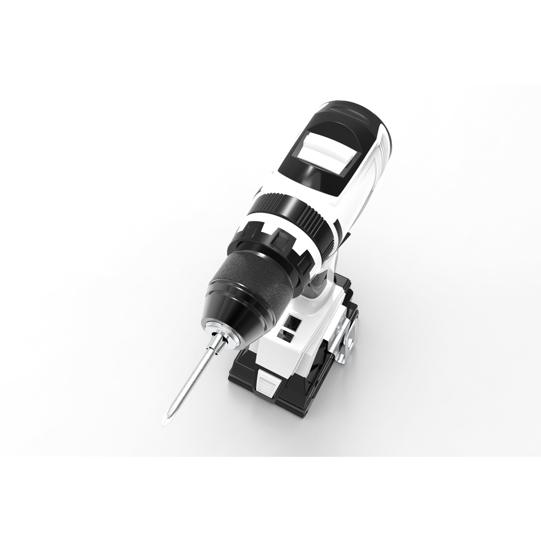 Cordless Power Drill 3D Model – High Poly Industrial Tool, FBX, OBJ - View 13