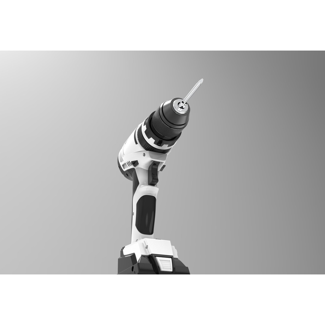 Cordless Power Drill 3D Model – High Poly Industrial Tool, FBX, OBJ - View 14