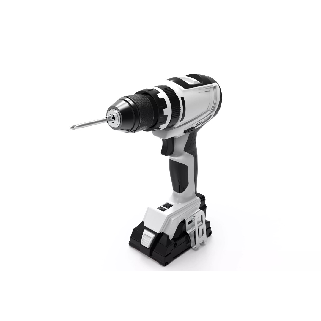 Cordless Power Drill 3D Model – High Poly Industrial Tool, FBX, OBJ - View 2