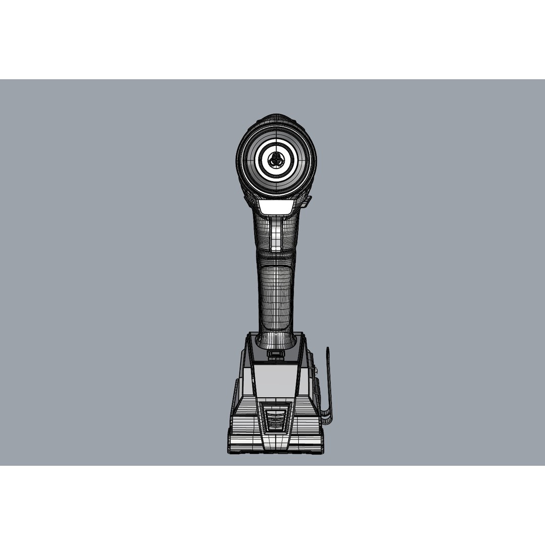 Cordless Power Drill 3D Model – High Poly Industrial Tool, FBX, OBJ - View 21