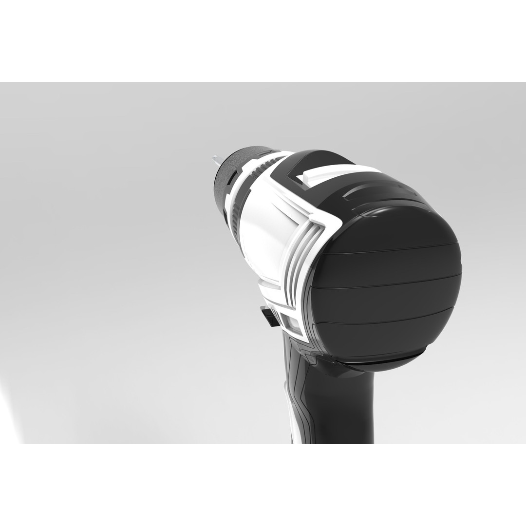 Cordless Power Drill 3D Model – High Poly Industrial Tool, FBX, OBJ - View 9