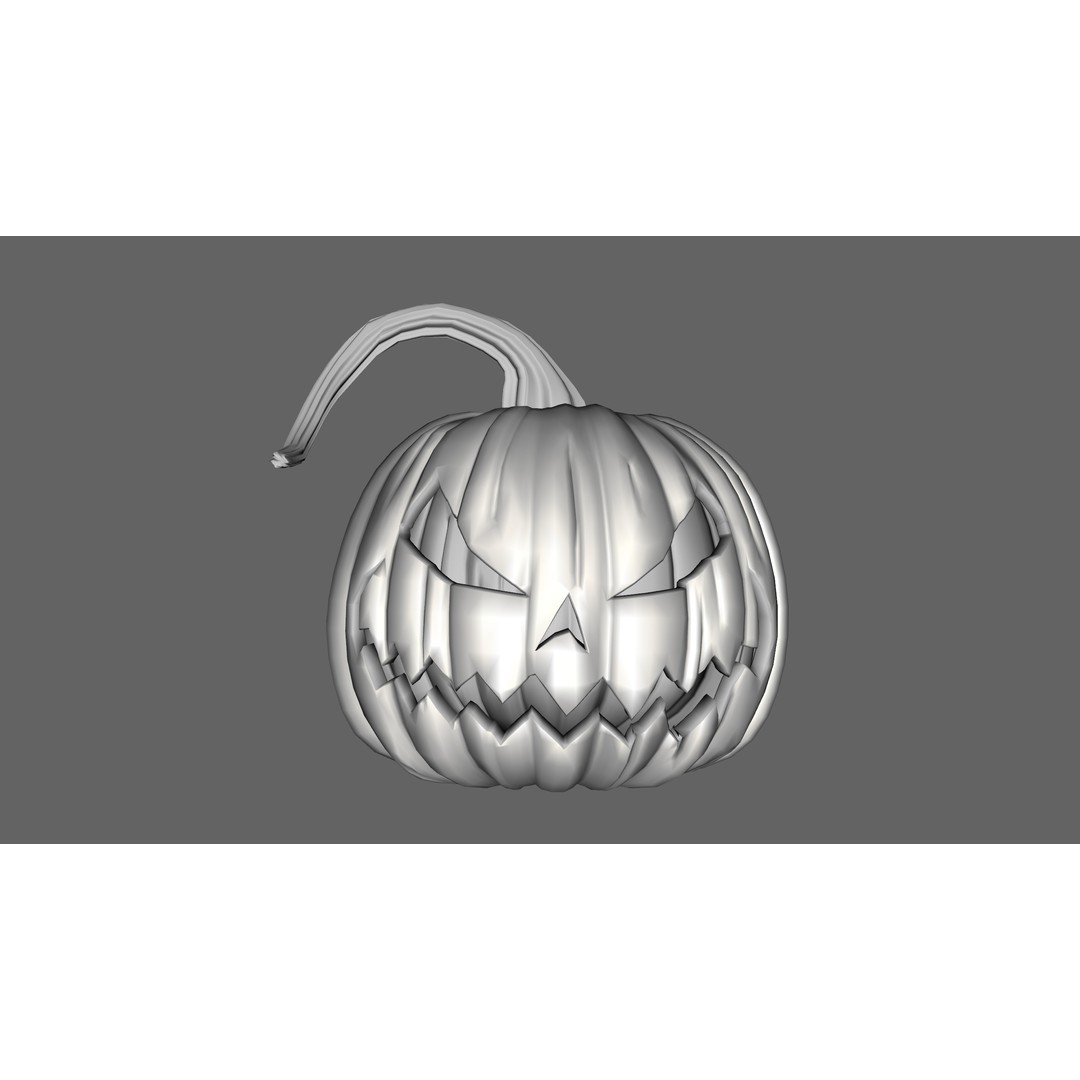 Halloween Pumpkin 3D Model – Realistic Low-Poly Game Asset, FBX - View 7