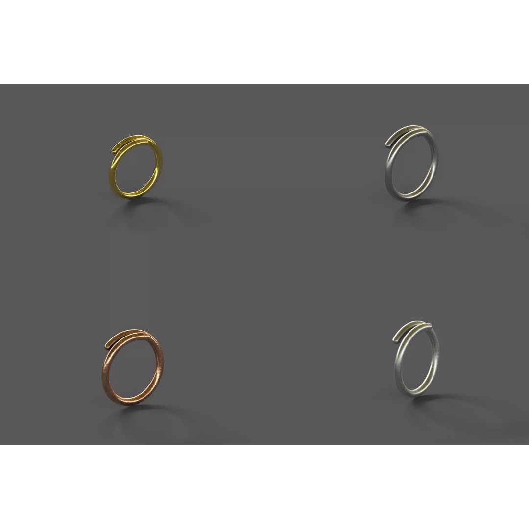 Generic Ring 3D Model – Low Poly PBR Asset for Games, FBX - View 2