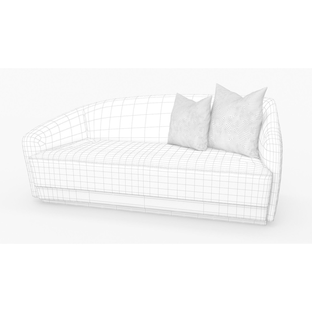 Berkley Chaise Longue 3D Model – High Poly, PBR Textured, FBX, OBJ - View 12