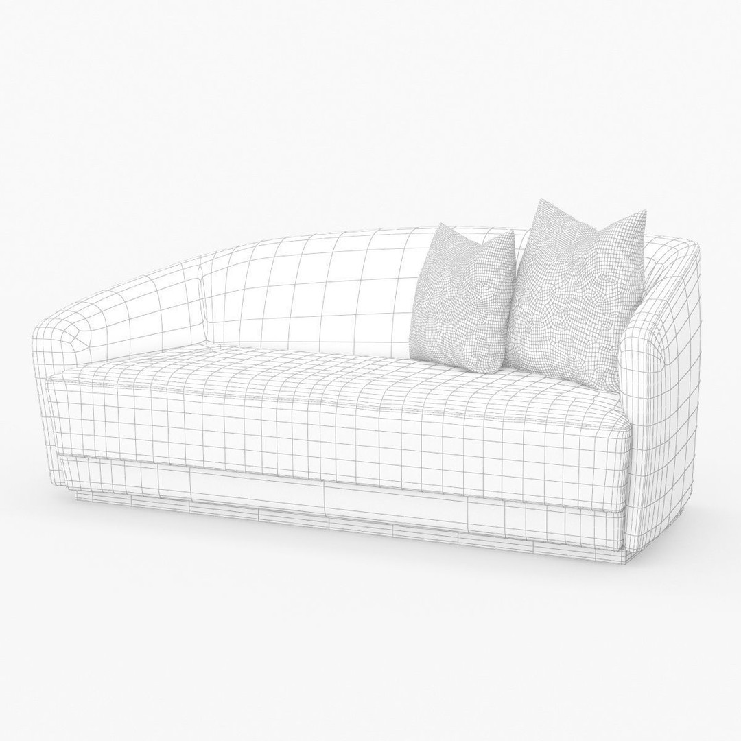 Berkley Chaise Longue 3D Model – High Poly, PBR Textured, FBX, OBJ - View 35