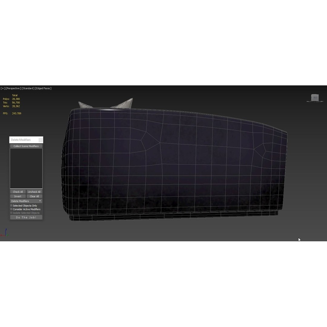 Berkley Chaise Longue 3D Model – High Poly, PBR Textured, FBX, OBJ - View 8